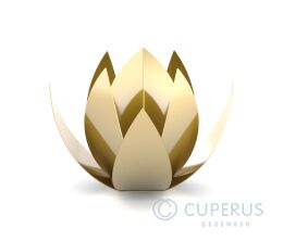 Moderne RVS urn 'lotus' - Goud